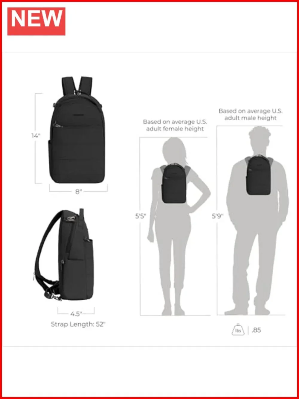 Anti-Theft Convertible Backpack Sling RFID Blocking Nylon Travel Daypack